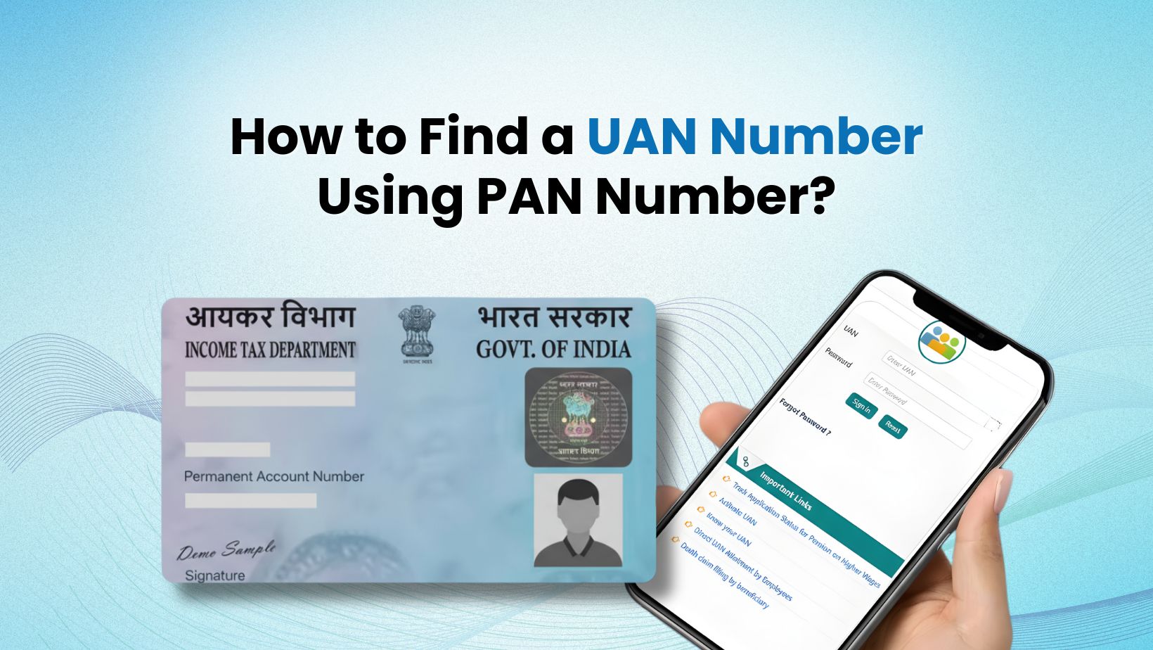 find UAN number using PAN number